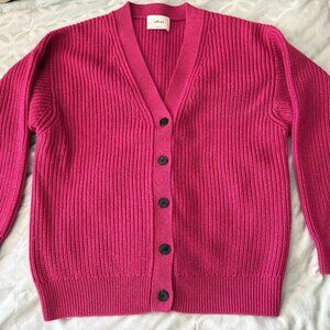 Aritzia Wilfred Cardigan Sweater - Raspberry Color